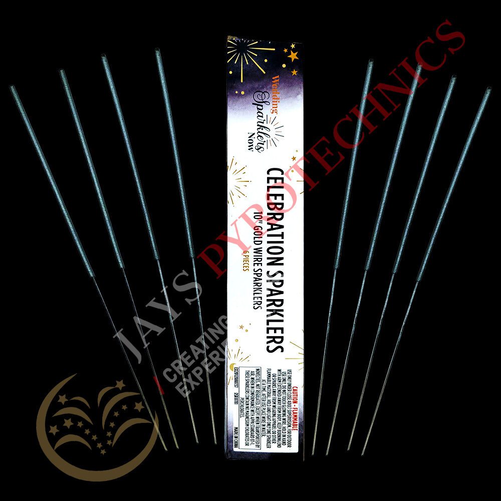 10 INCH GOLD CELEBRATION SPARKLER FIREWORKS