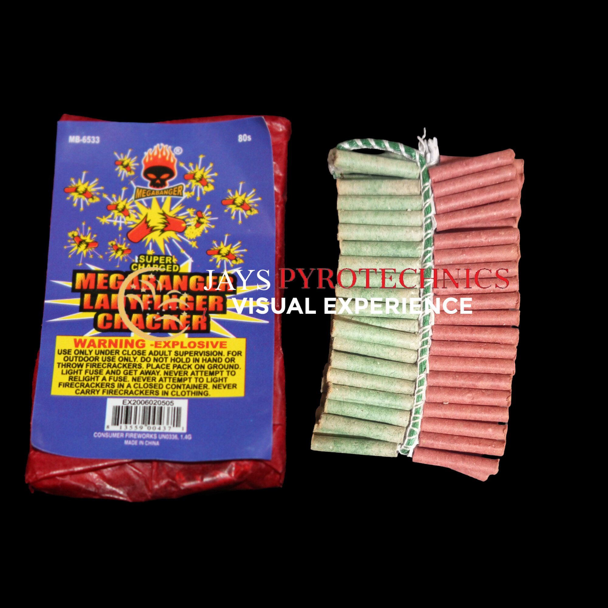 80S MEGABANGER LADYFINGER CRACKER FIREWORKS Tanzania – PER PACK