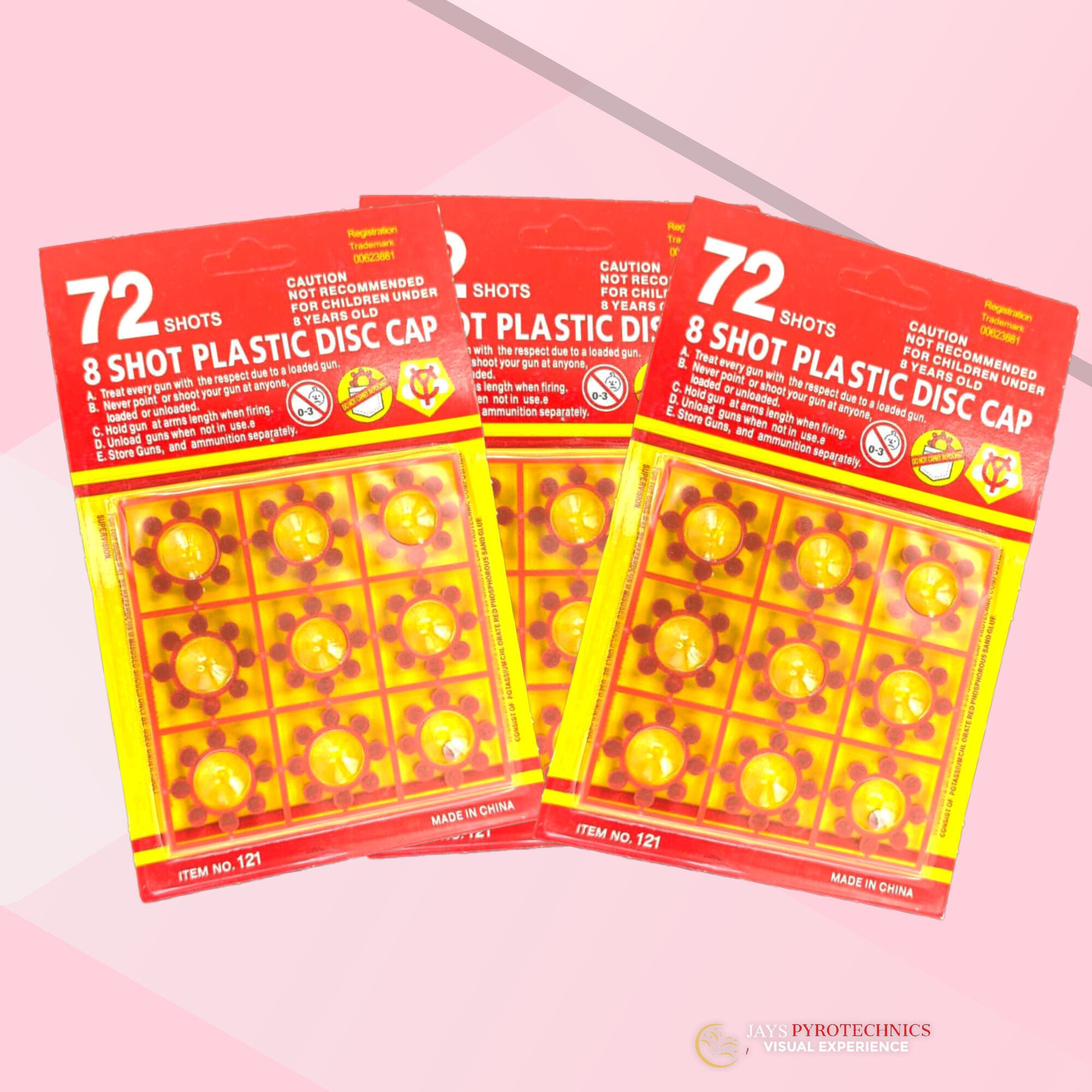 121 PLASTIC DISC CAP FIREWORKS Tanzania – PER PACK