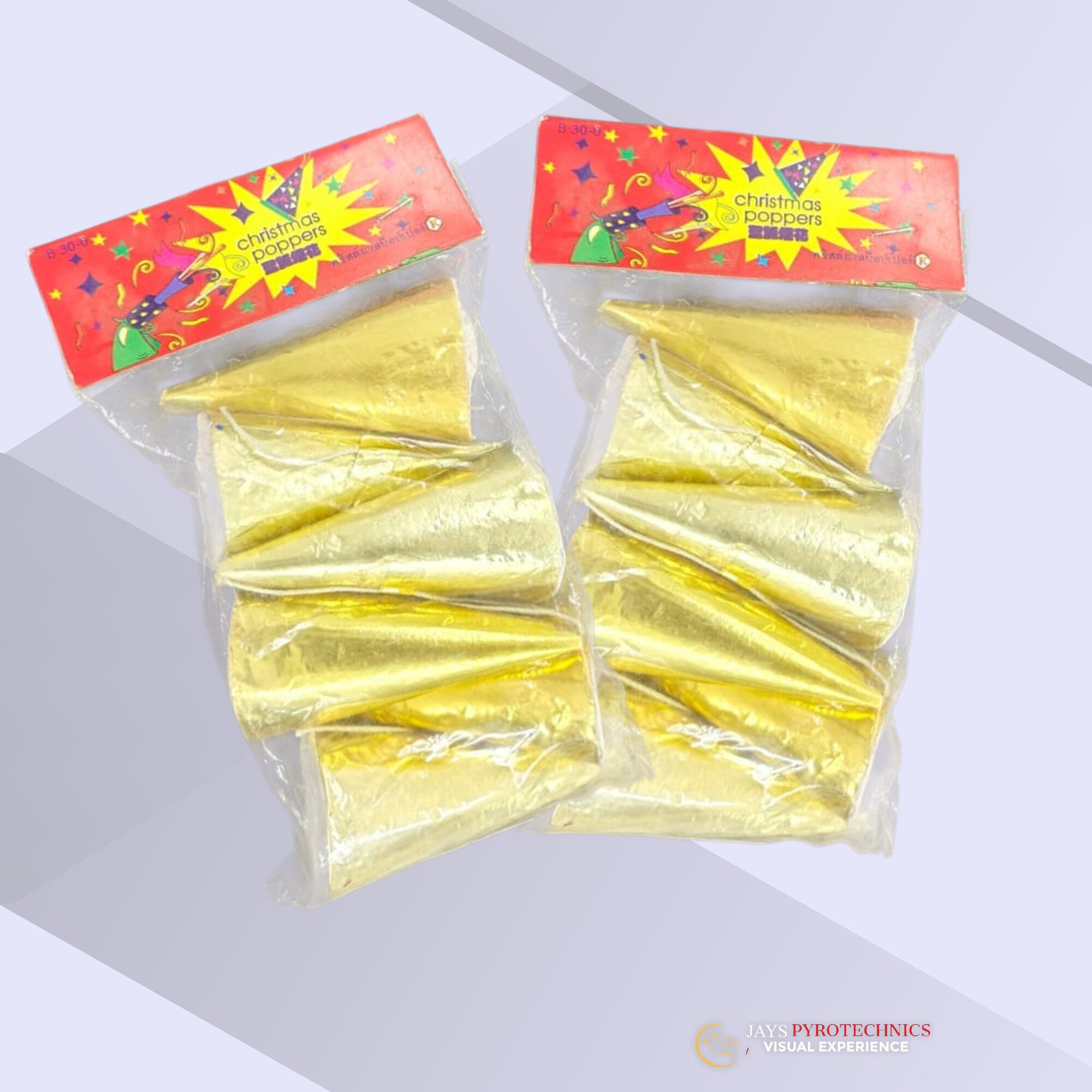 CHRISTMAS PARTY POPPERS (LONG PULL-STRING) Tanzania – PER PIECE