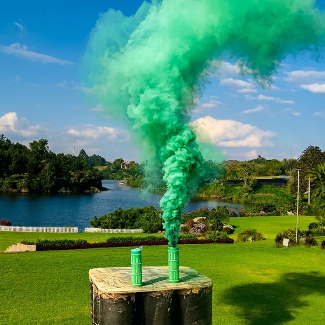 Large Green Pull-Pin Smoke Bomb Tanzania – Per Piece