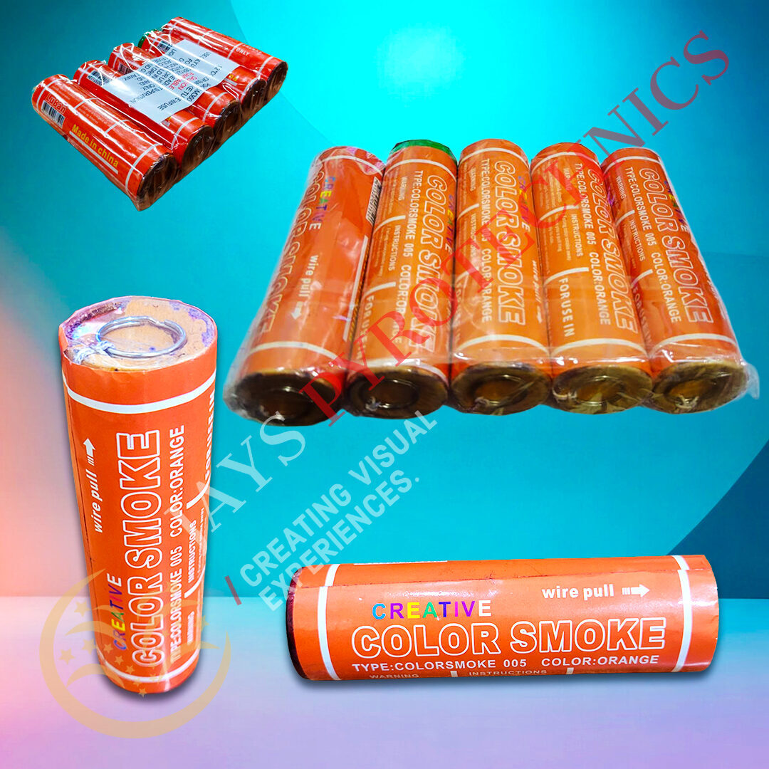 1.2-inch-Colour-Smoke-Tube-Wpin-PSK-SM360-Orange-1080px-by-1080px Large orange colour smoke bomb, vivid plume, ideal for weddings and photo shoots, Fireworks Tanzania