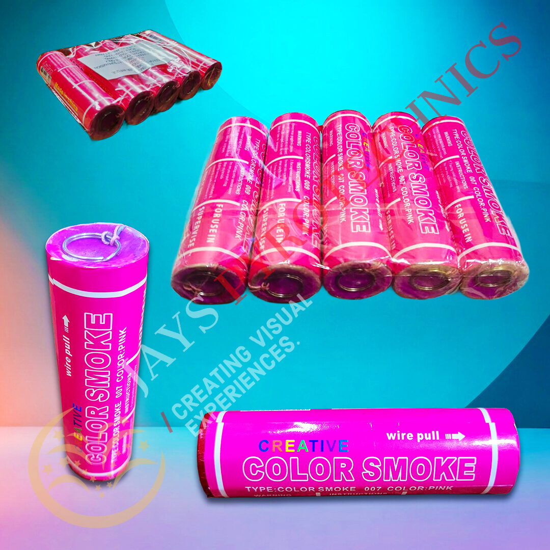 LARGE COLOUR SMOKE BOMBS PINK – PER PIECE Large pink pull-pin smoke bomb sold per piece in Tanzania