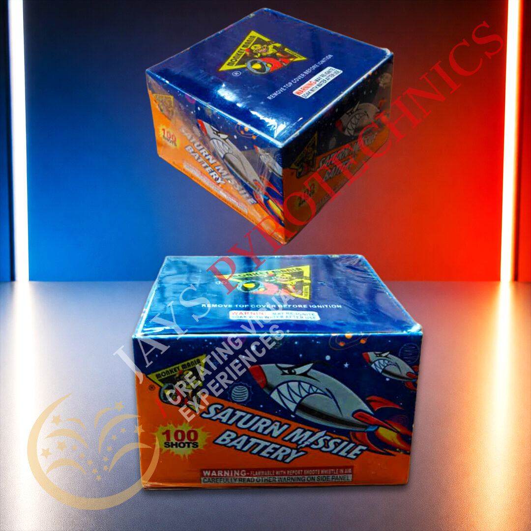100 SHOT SATURN MISSILE BATTERY FIREWORKS Tanzania