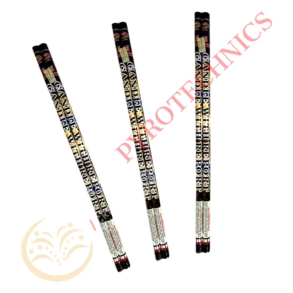 15 SHOTS ROMAN CANDLE FIREWORKS WITH REPORT - PER PIECE